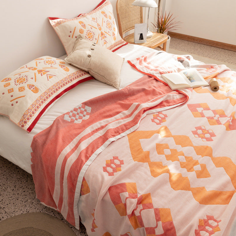 New Cotton Four-Layer Gauze Blanket for Summer Use